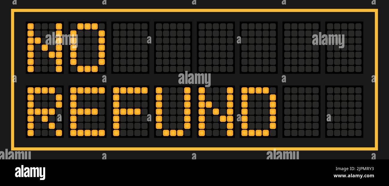 Orange color led banner in word no refund on black background Stock ...