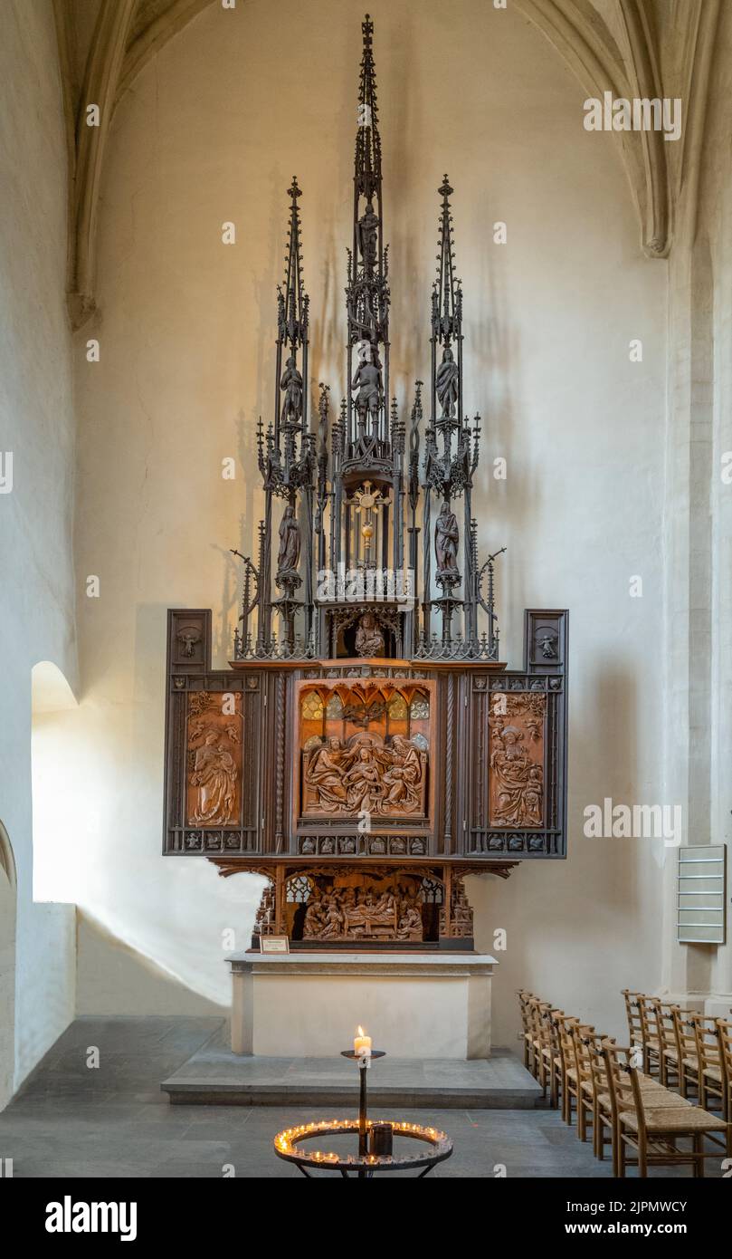 Rothenburg ob der Tauber, Germany - July 20, 2021:  A side chapel of the St.Jakobs Lutheran church Stock Photo