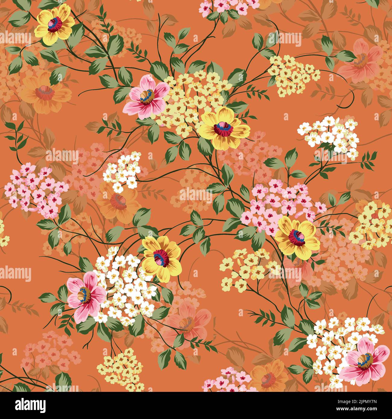 floral all over design Stock Photo