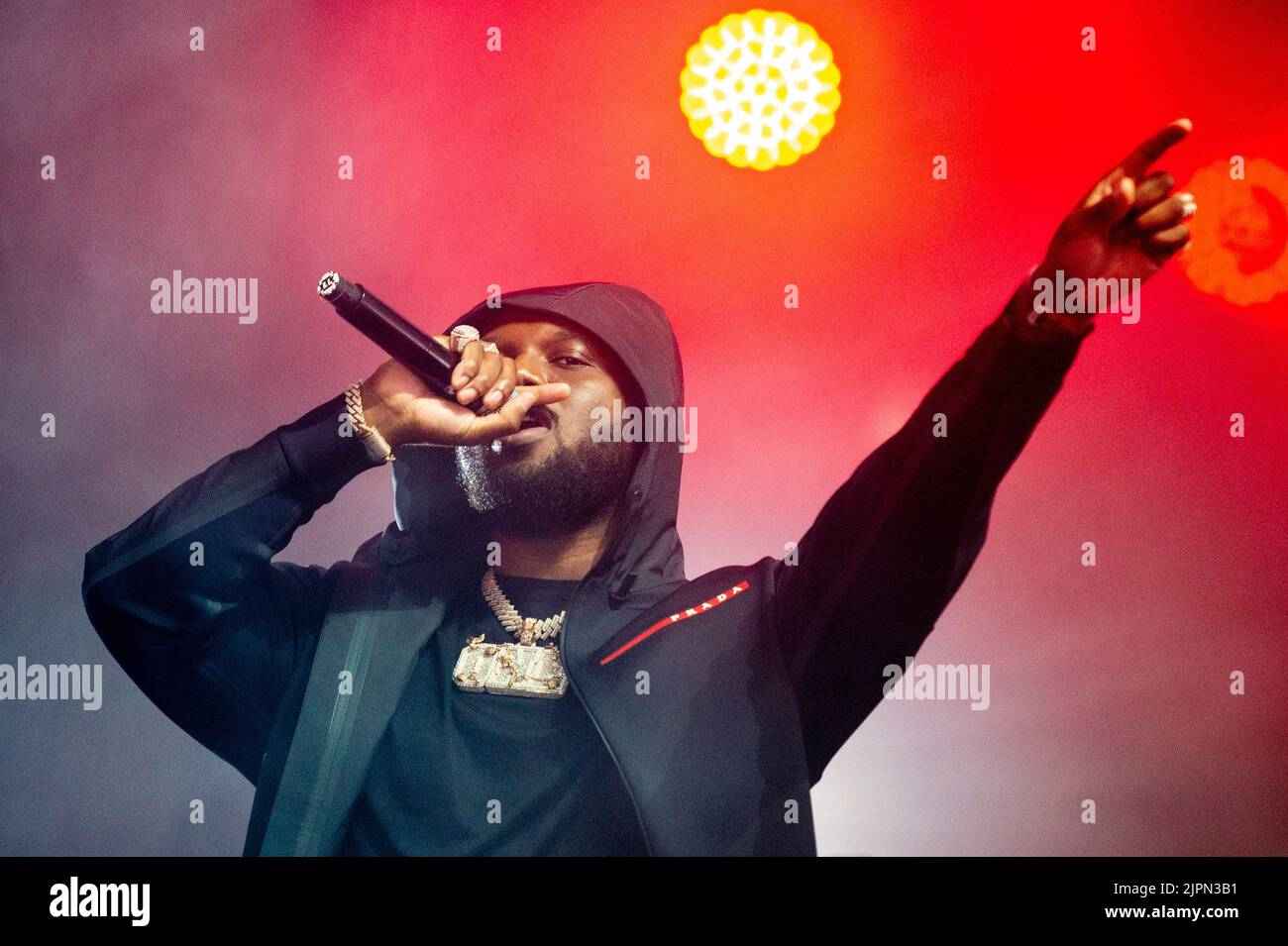 2022-08-19 13:21:25 BIDDINGHUIZEN - The British/Ghanaian drill rapper Headie One will perform during the first day of the three-day music festival A Campingflight to Lowlands Paradise. ANP FERDY DAMMAN netherlands out - belgium out Stock Photo