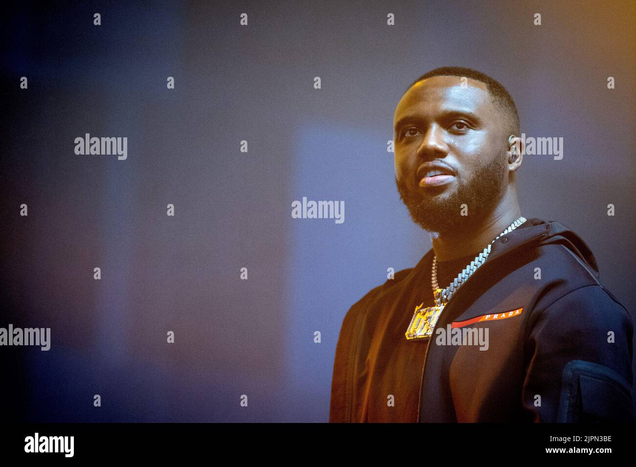 2022-08-19 13:24:16 BIDDINGHUIZEN - The British/Ghanaian drill rapper Headie One will perform during the first day of the three-day music festival A Campingflight to Lowlands Paradise. ANP FERDY DAMMAN netherlands out - belgium out Stock Photo