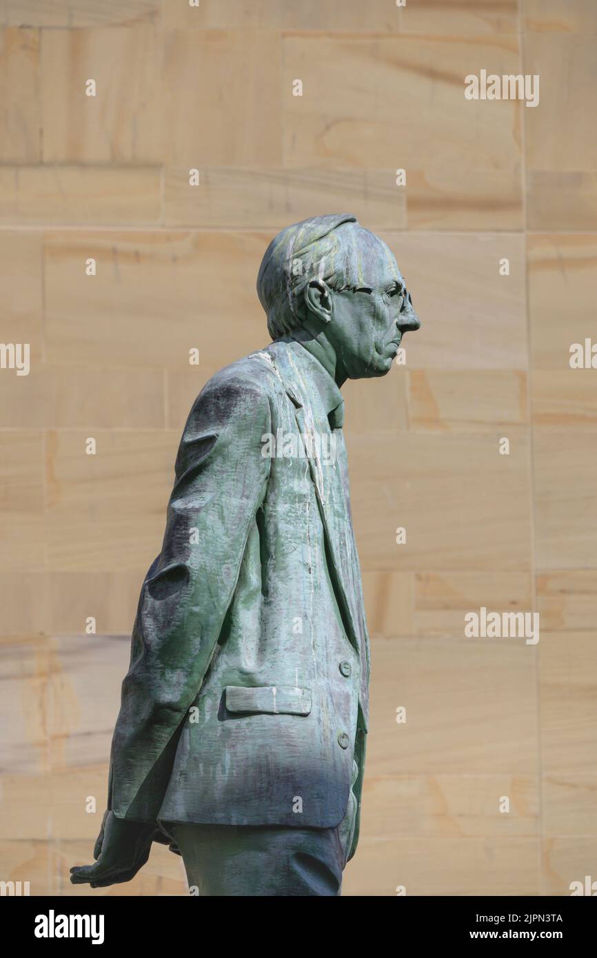 Statue of the Labour politician and the very first Scottish First Minister Donald Dewar Glasgow Scotland Stock Photo