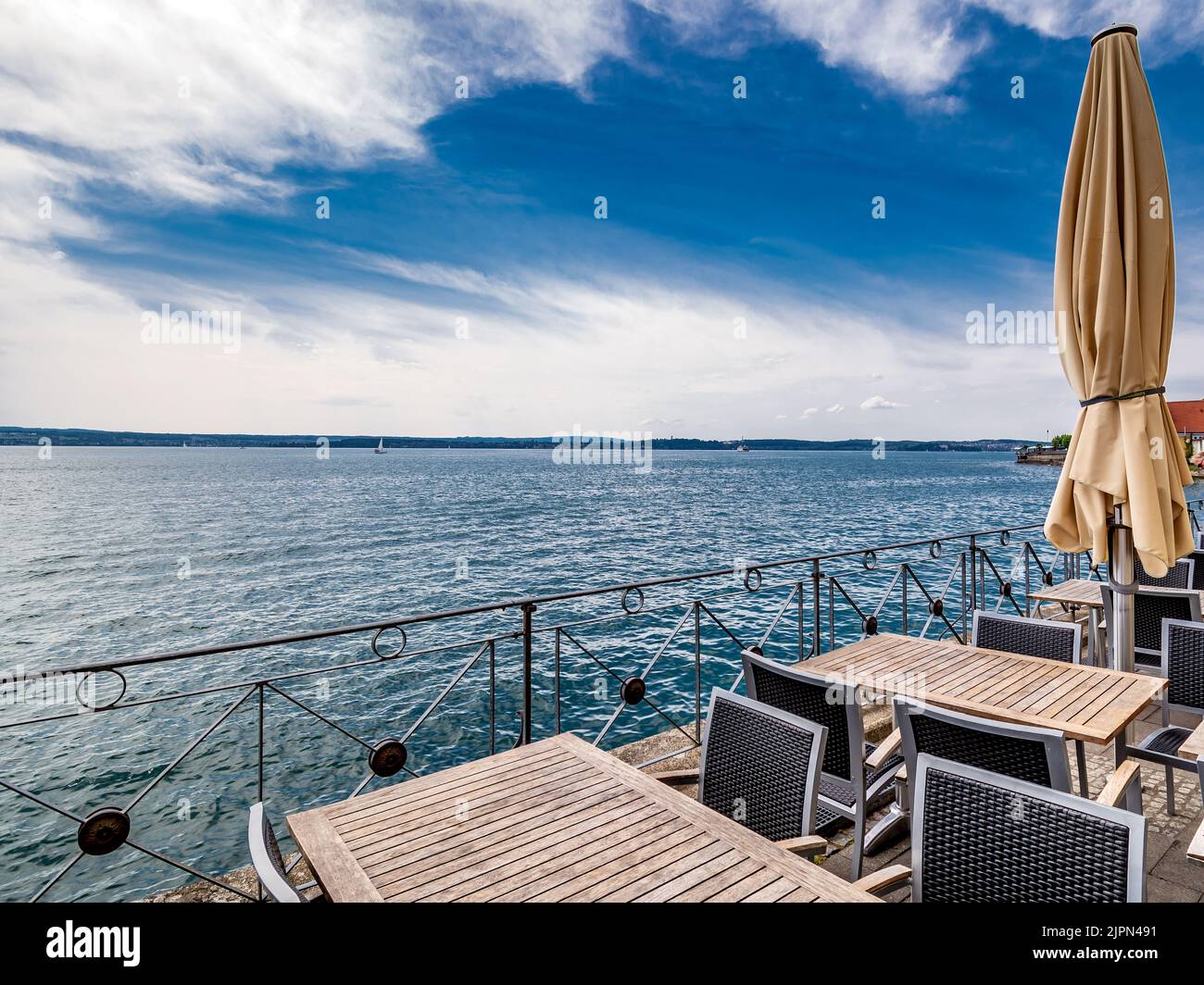 BADEN-WUERTTEMBERG : View of Lake Constance from Meersburg Stock Photo