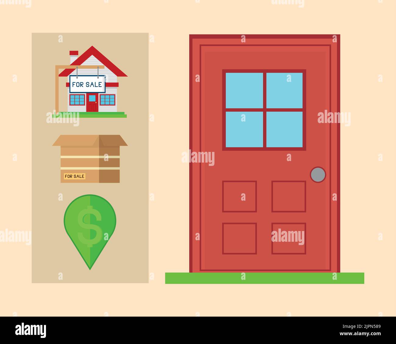 real estate property, icons Stock Vector Image & Art - Alamy