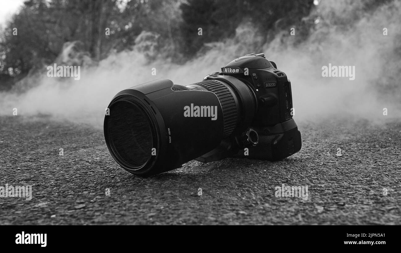 Camera and Smoke Photographer and Photography Stock Photo Alamy