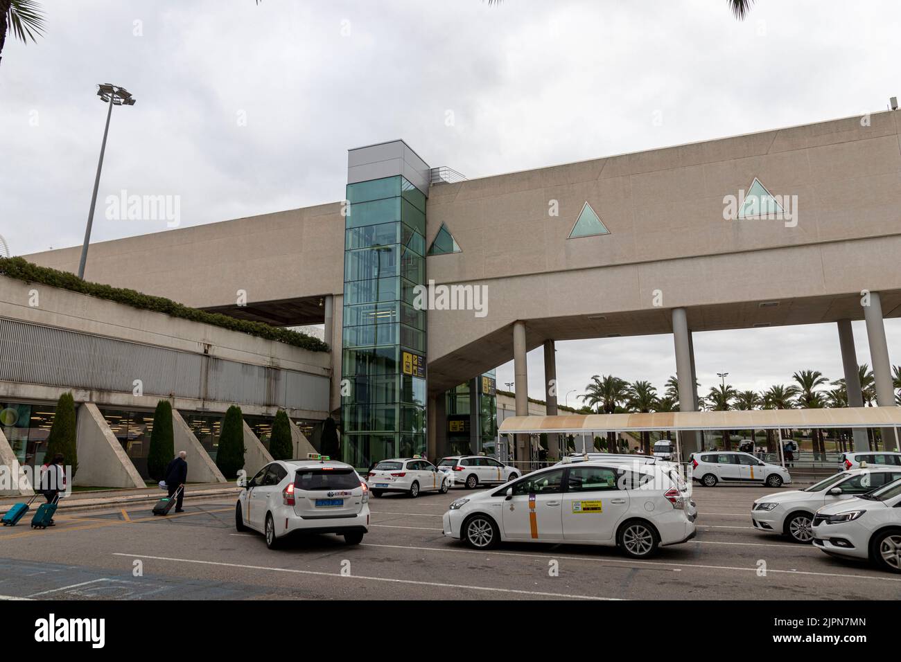 Palma de Mallorca, Spain. Taxi stop outside the Palma de Mallorca