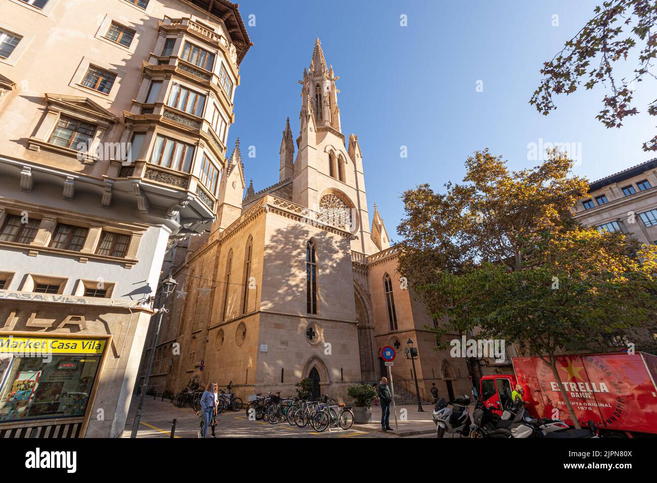 Palma de Mallorca, Spain. The Esglesia de Santa Eularia (Saint Eulalia Church Stock Photo Alamy