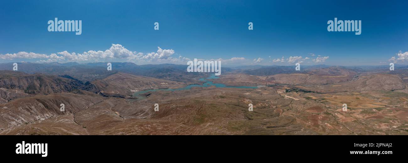 Erzincan Province, İlic District, Boyalik Village and firat river Stock Photo