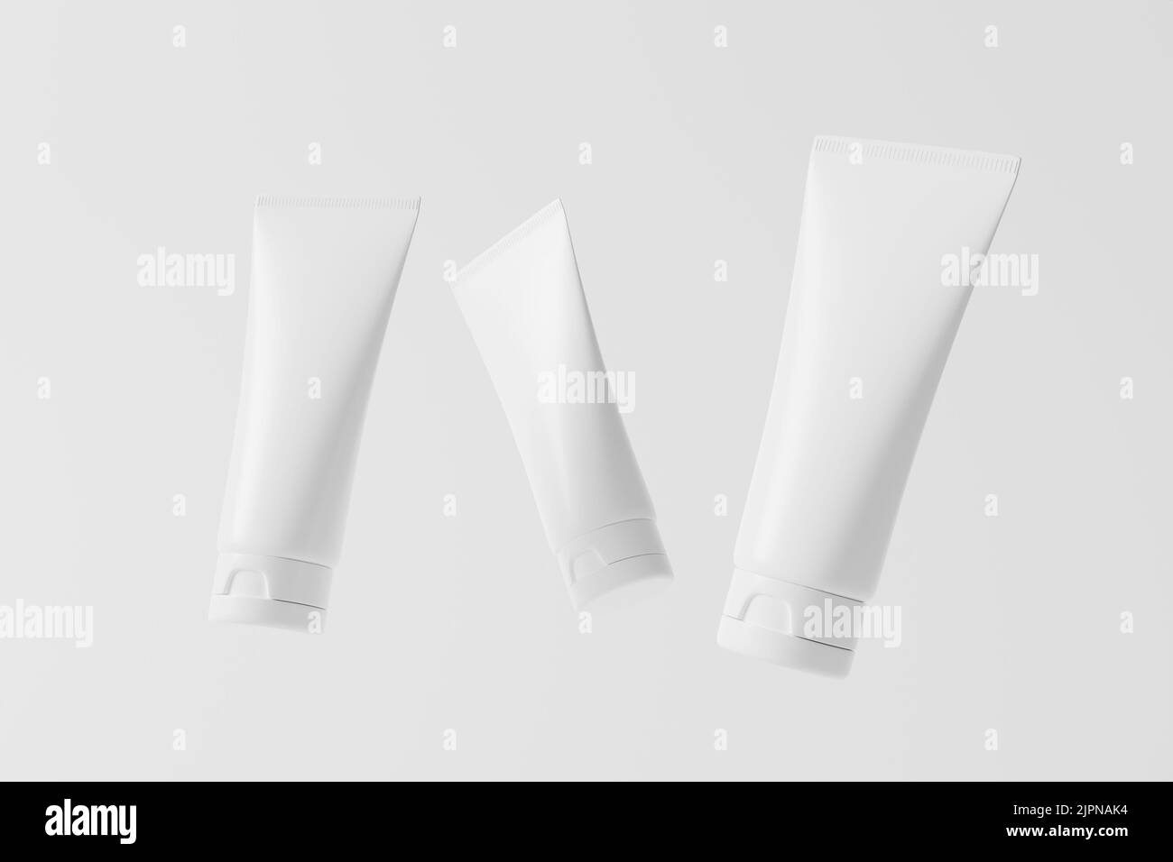 Cosmetic Tube Packaging 3D Rendering White Blank Mockup Stock Photo Alamy