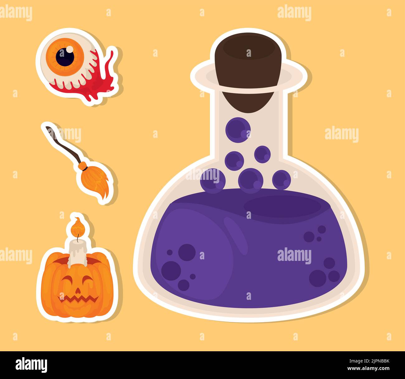 halloween miscellaneous, icons Stock Vector
