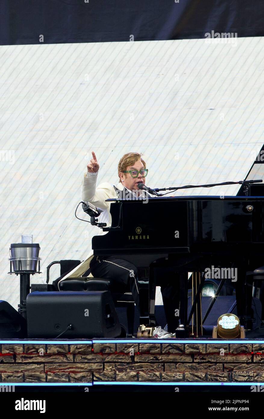 London UK 24.6.2022 Hyde Park Park lane Sir Elton John headlines on day one at the British summertime festival Stock Photo