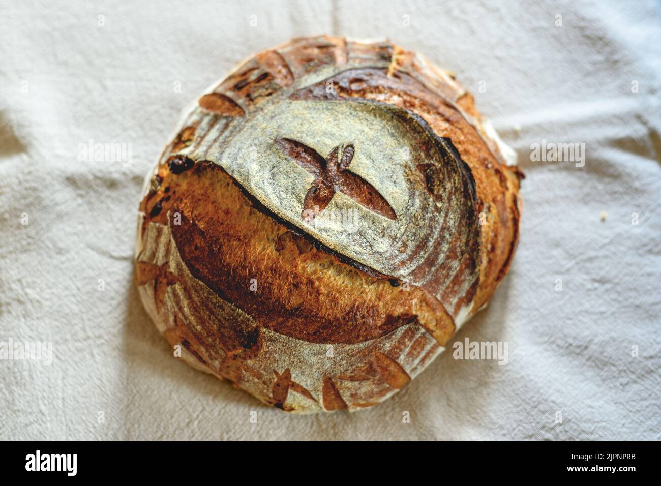 Traditional sourdough bread, closeup view Stock Photo Alamy