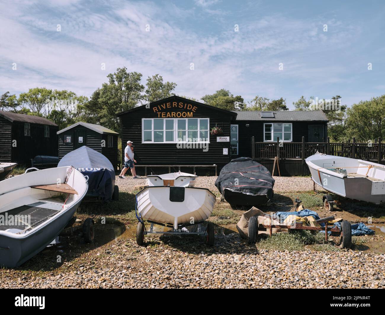 The riverside tearoom on the coast at Orford in Suffolk England UK