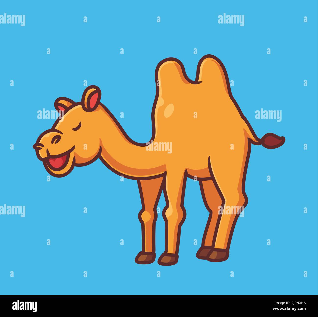 cute camel hump. isolated cartoon animal illustration. Flat Style Sticker Icon Design Premium Logo vector. Mascot Character Stock Vector