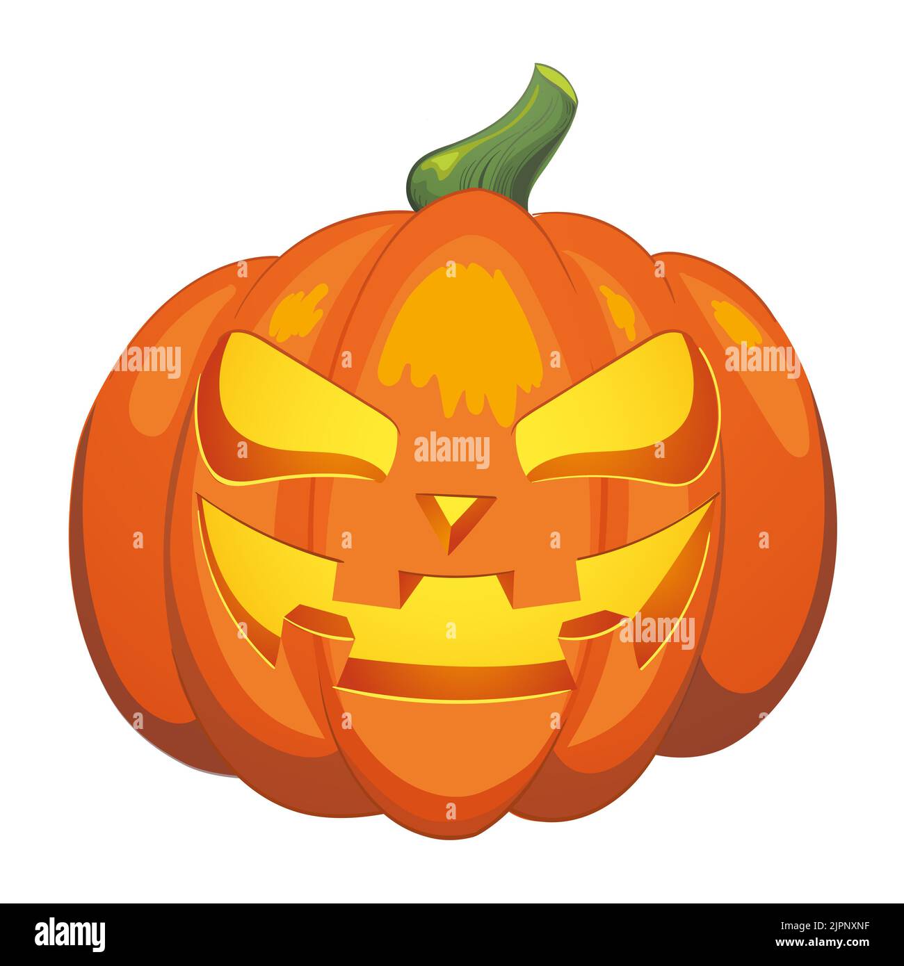 halloween pumpkin illustration isolated on a white background Stock ...