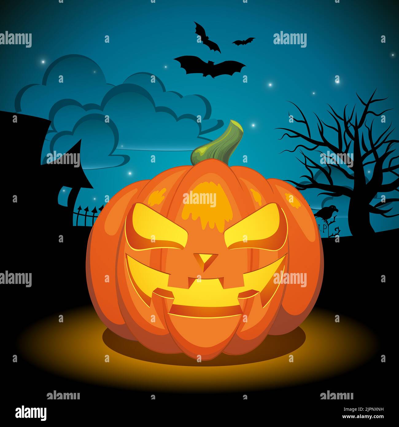 Halloween pumpkin illustration hi-res stock photography and images - Alamy