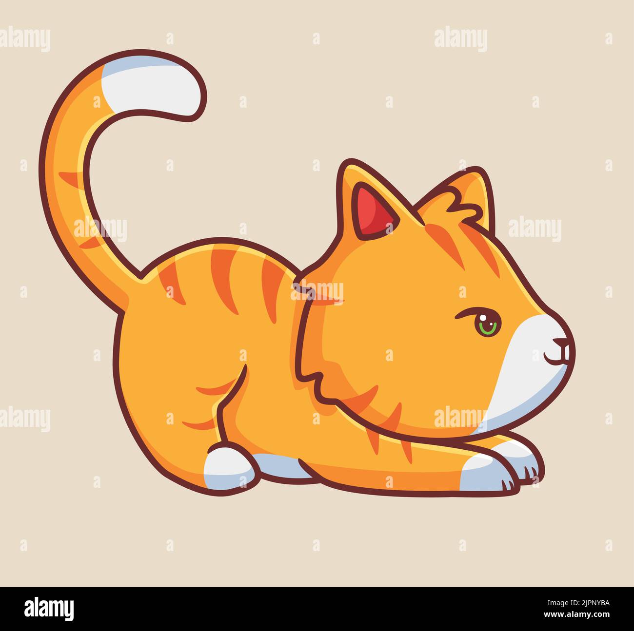 Vetor de Cute Cats In Box Cartoon Vector Icon Illustration. Animal Nature  Icon Concept Isolated Premium Vector. Flat Cartoon Style do Stock