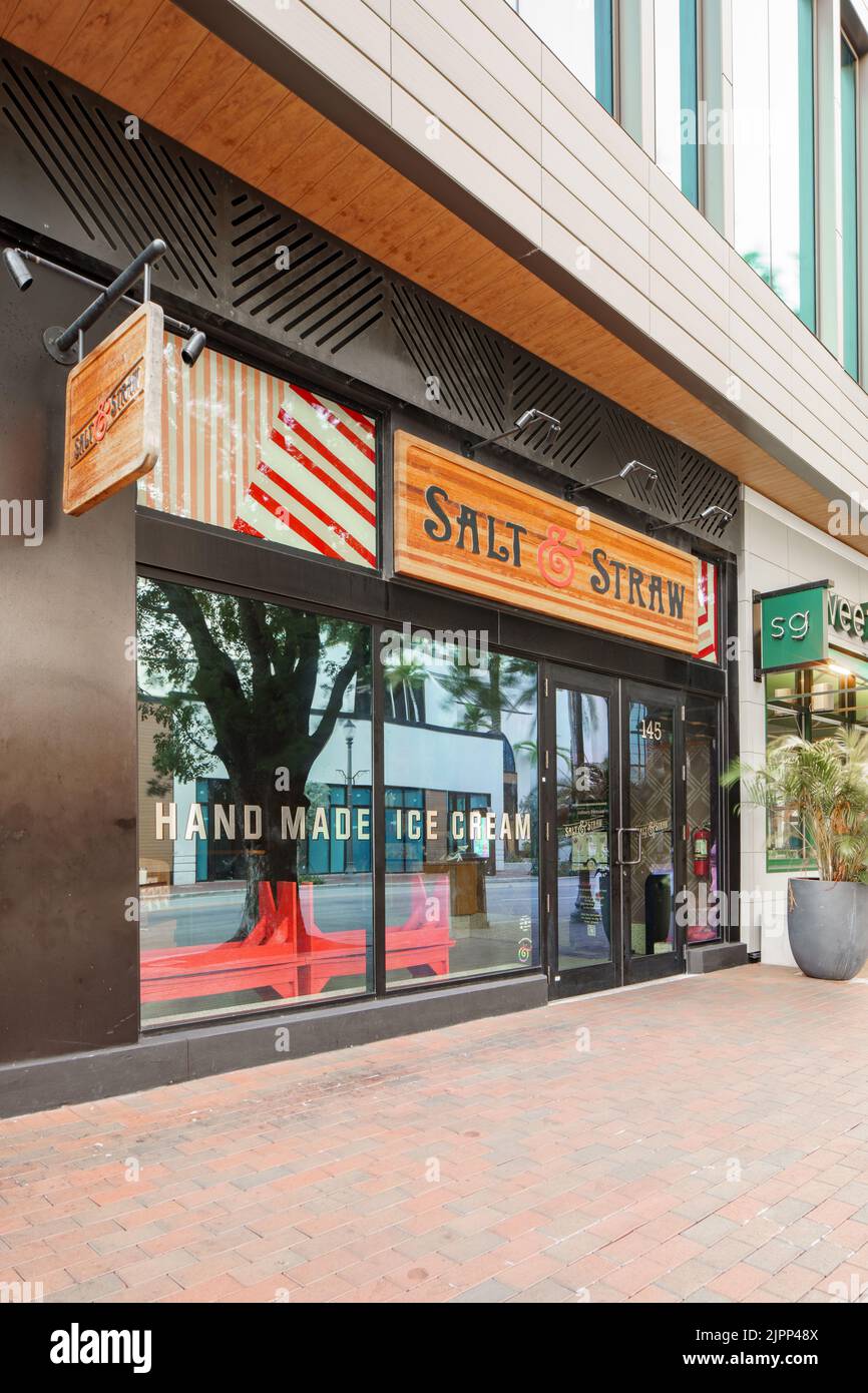 Miami, FL, USA - August 6, 2022: Photo of Salt and Straw hand made ice ...