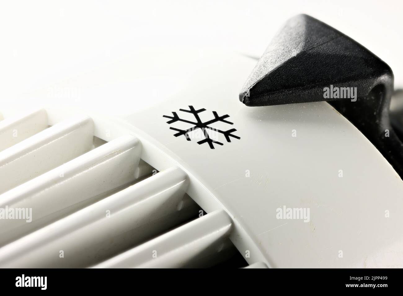 thermostatic radiator valve at frost protection position Stock Photo ...