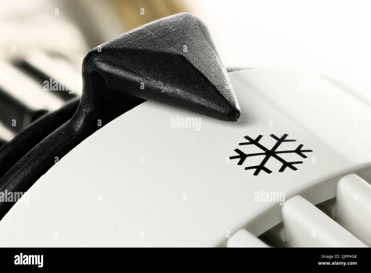 thermostatic radiator valve at frost protection position Stock Photo ...