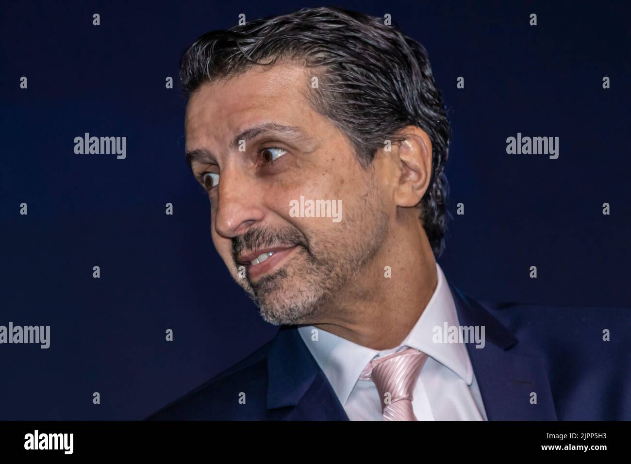 Sao Paulo, Brazil, August 09, 2022. Joaquim Alvaro Pereira Leite, Brazilian Minister of the Environment in press conference. Stock Photo