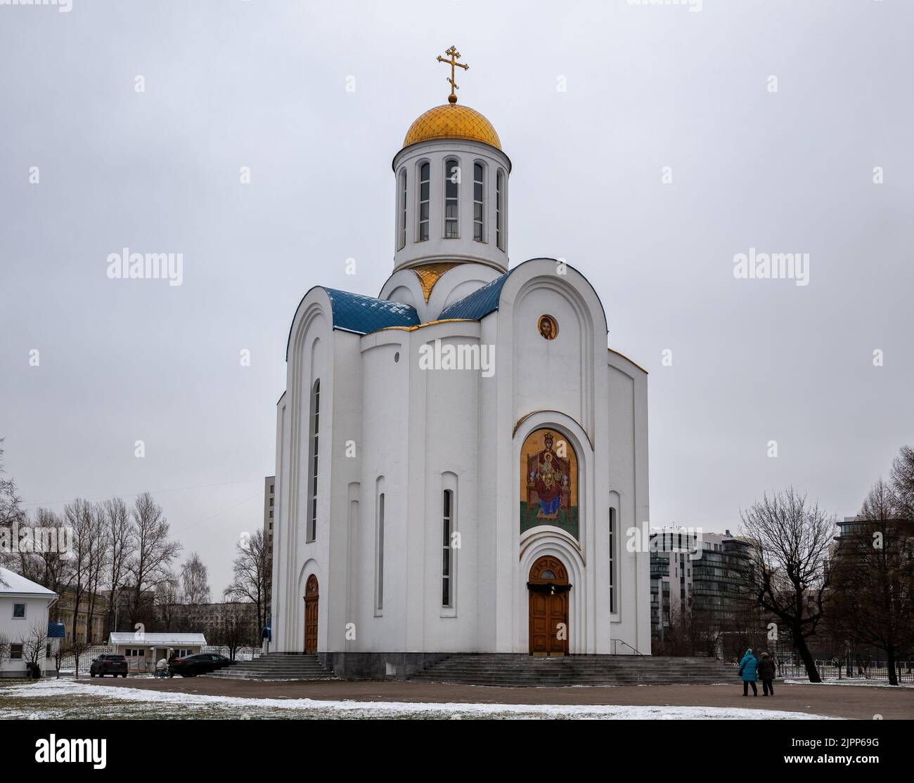 Church of the Assumption of the Blessed Virgin Mary (Church of Memory of the Leningrad Siege). Saint-Petersburg, Russia Stock Photo