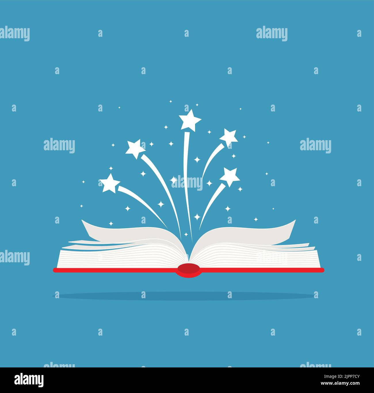 illustration of isolated magic book on white background EPS 10 Stock Vector Image & Art Alamy