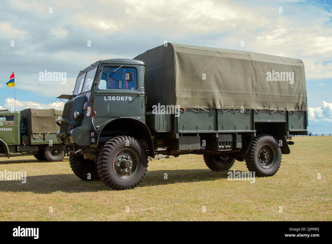 1942 40s forties Bedford Truck 3519cc World War II, Second World War, WWII, WW2, petrol. Military vehicle at Lytham 1940's Festival Wartime Weekend 2022 Stock Photo