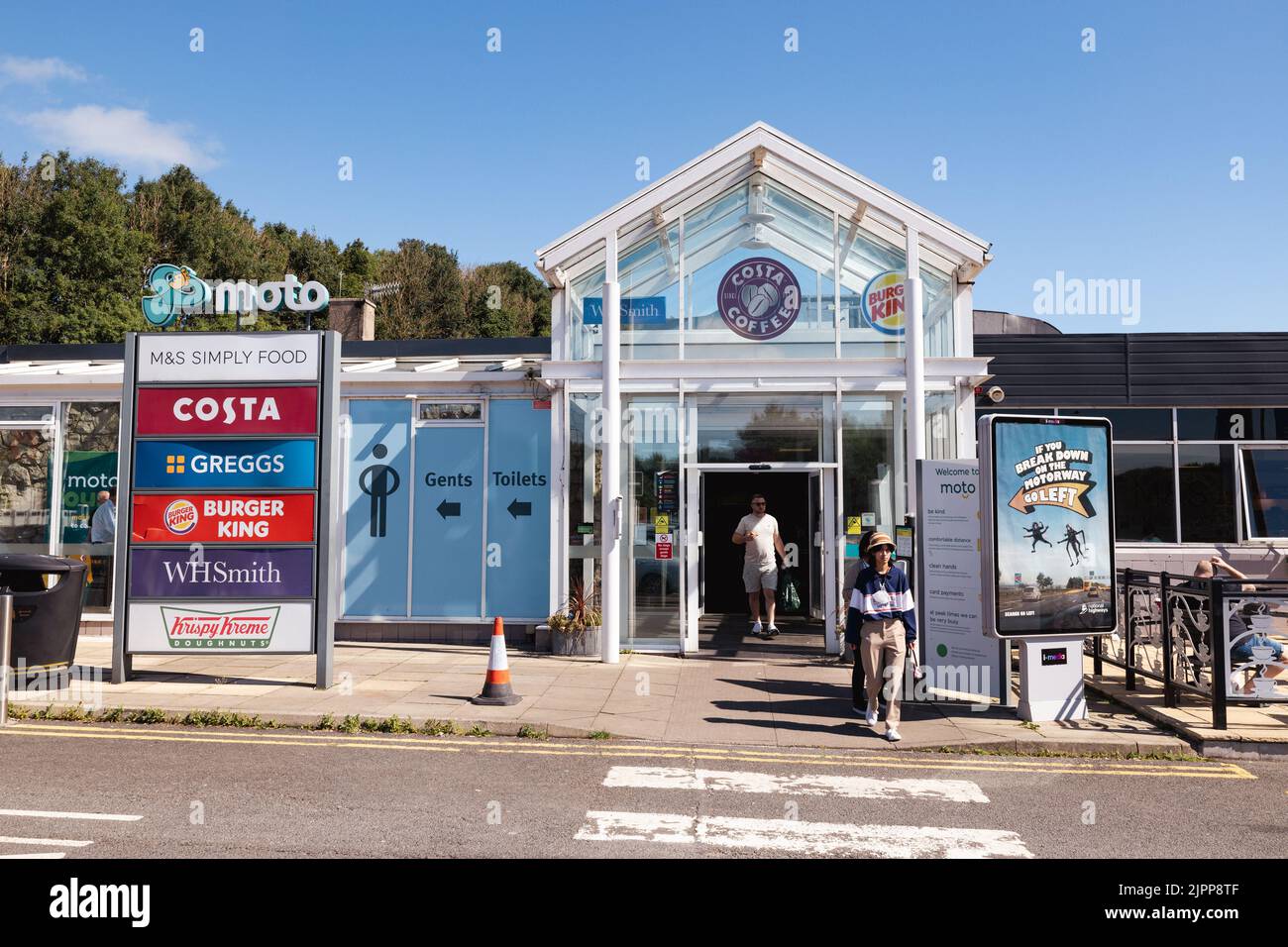 Moto  Burton-in-Kendal services  M6 motorway on the Cumbria, Lancashire border, England. Stock Photo