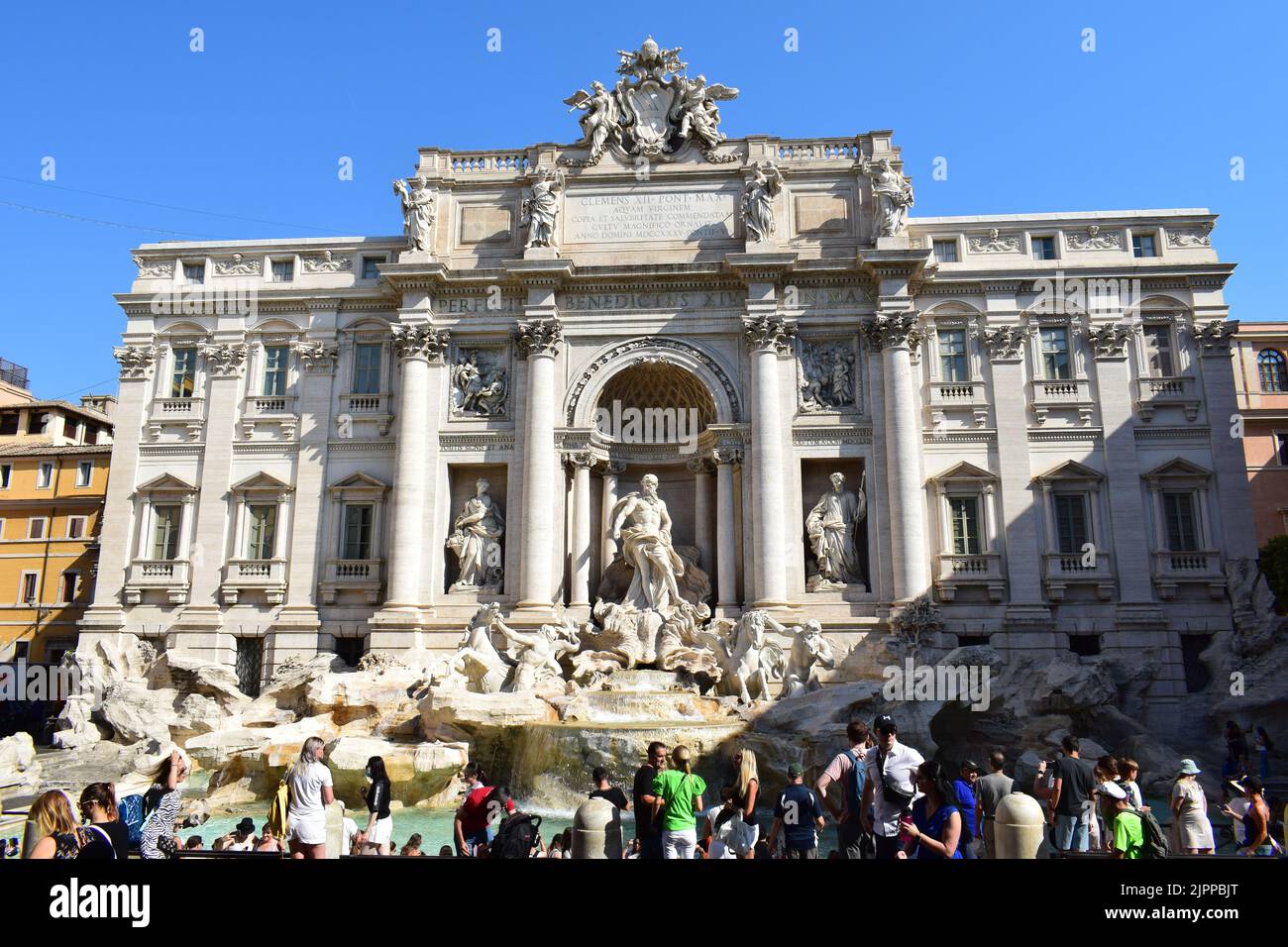 ROME, ITALY JULY 19, 2022 Historical 18th century baroque Trevi