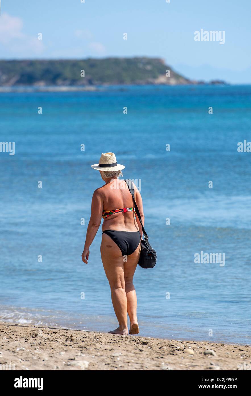 Older woman bikini hi-res stock photography and images - Alamy