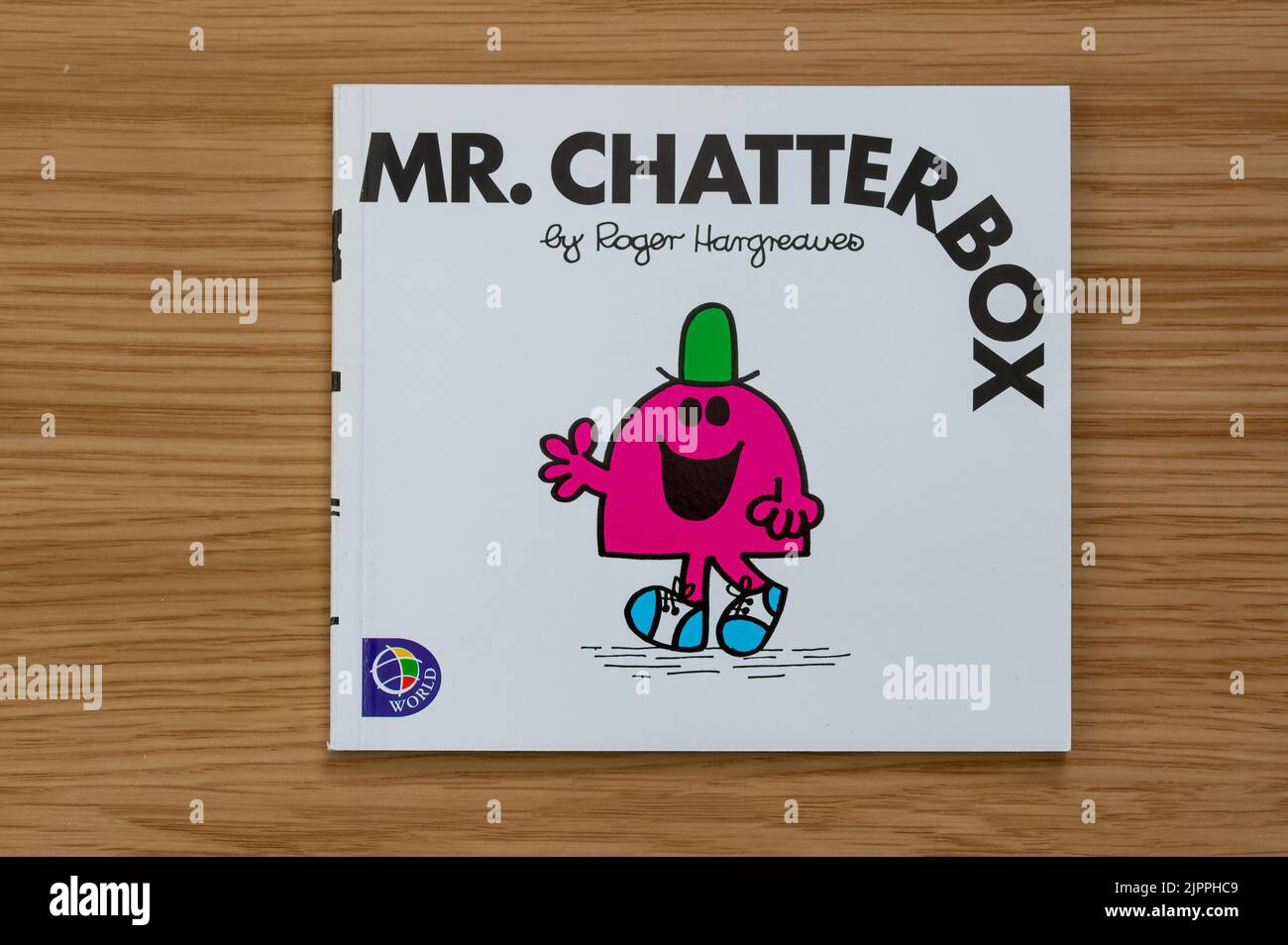 CHESTER, UNITED KINGDOM - JULY 31ST 2022: Mr Chatterbox, front cover of Mr Men series of books Stock Photo
