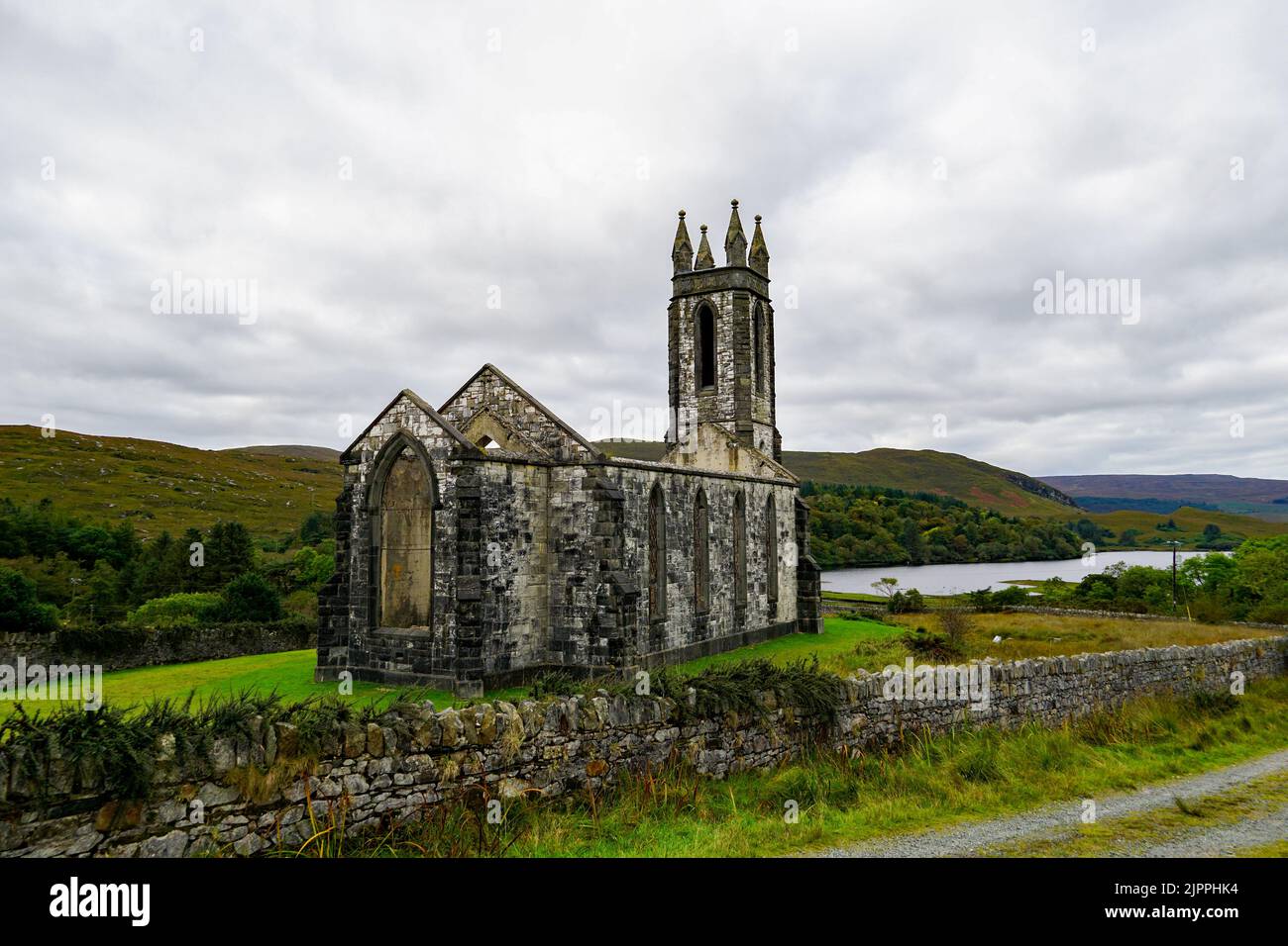 Old Church of Dunelewey, County Donegal, Ireland Stock Photo