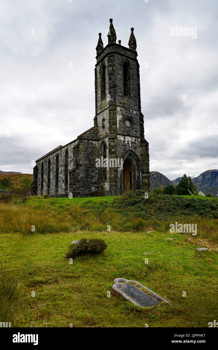 Old Church of Dunlewey, County Donegal, Ireland Stock Photo