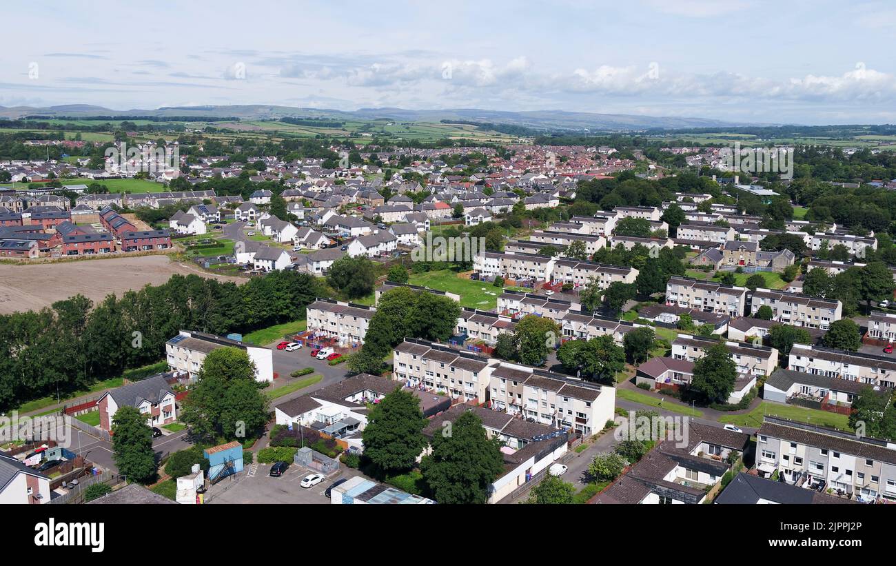 Aerial drone view of Kilwinning North Ayrshire Stock Photo