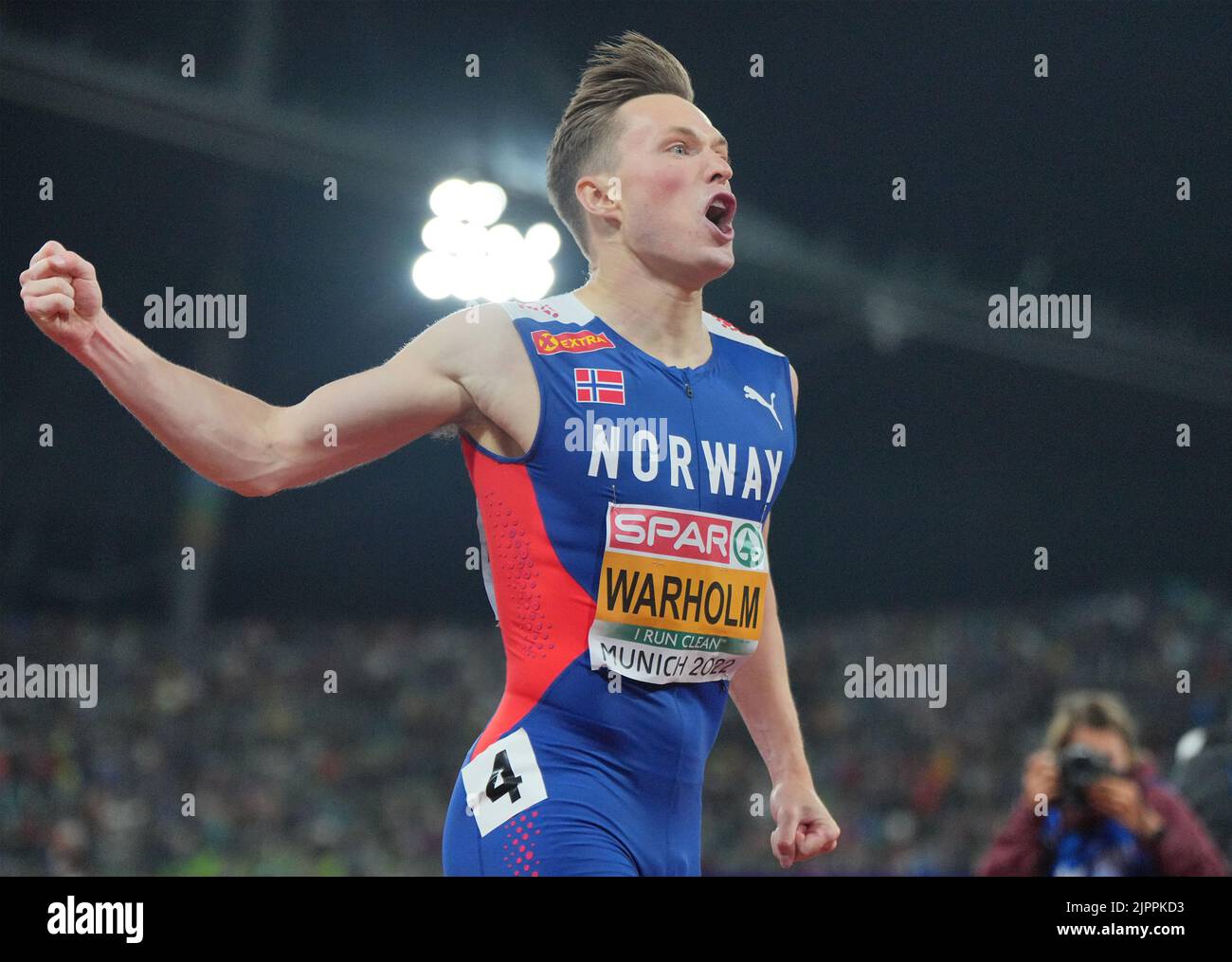Men 400 Meter Racing Munich, Germany. 19th Aug, 2022. Athletics: European Championships ...