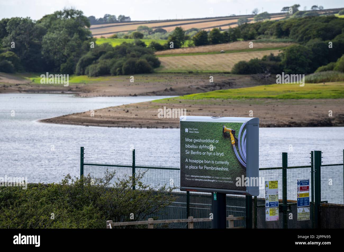 Drought declared across parts of mid and south Wales as Pembrokeshire hosepipe ban comes into force.Pictured is Llys y Fran reservoir. Stock Photo