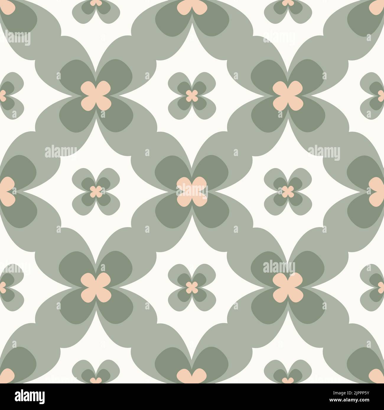 Retro vector seamless pattern from the 60s, 70s. Stock Vector