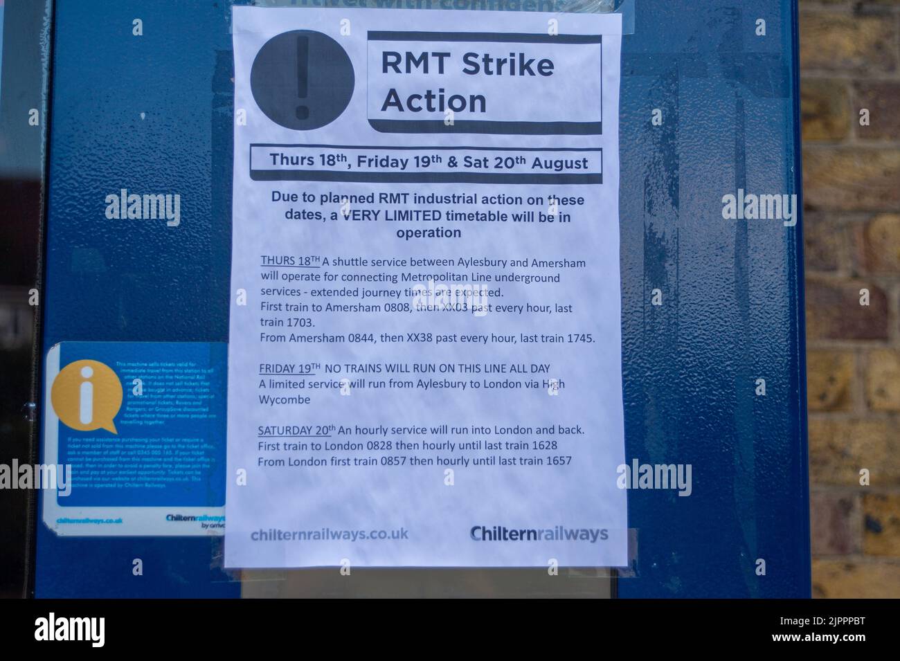 Wendover, Buckinghamshire, UK. No trains were running on the Chiltern