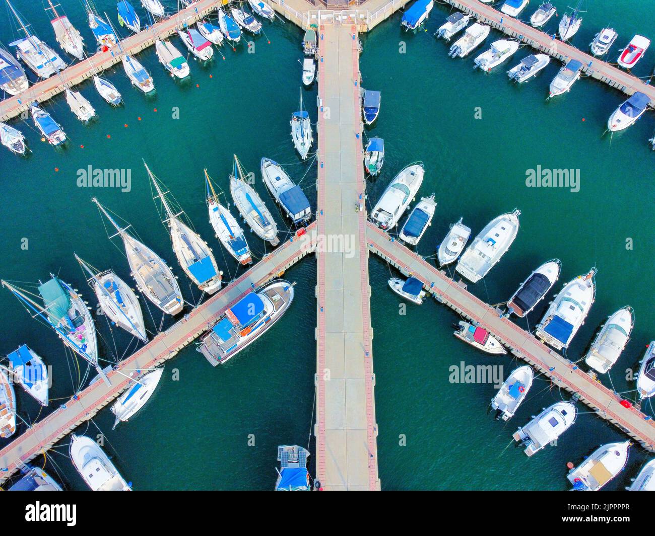 A beautiful view of the Ashdod Marina with docked boats Stock Photo - Alamy