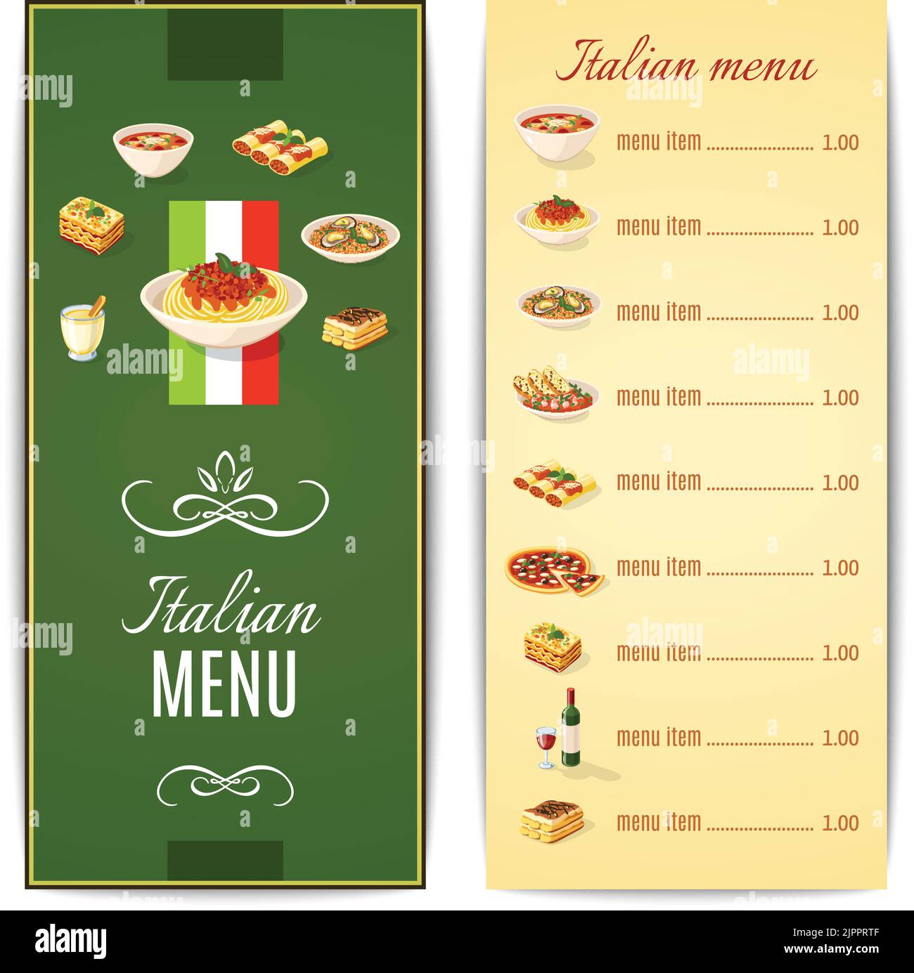 italian-restaurant-menu-template-with-traditional-food-cuisine-vector
