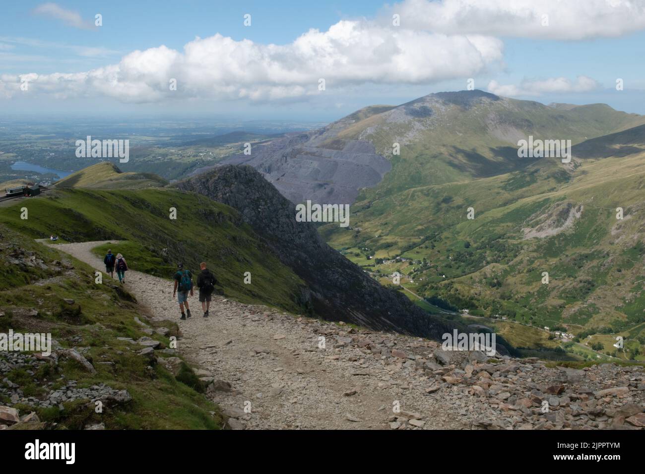 The Llanberis Path, Snowdon, Gwynedd, Wales, UK Stock Photo