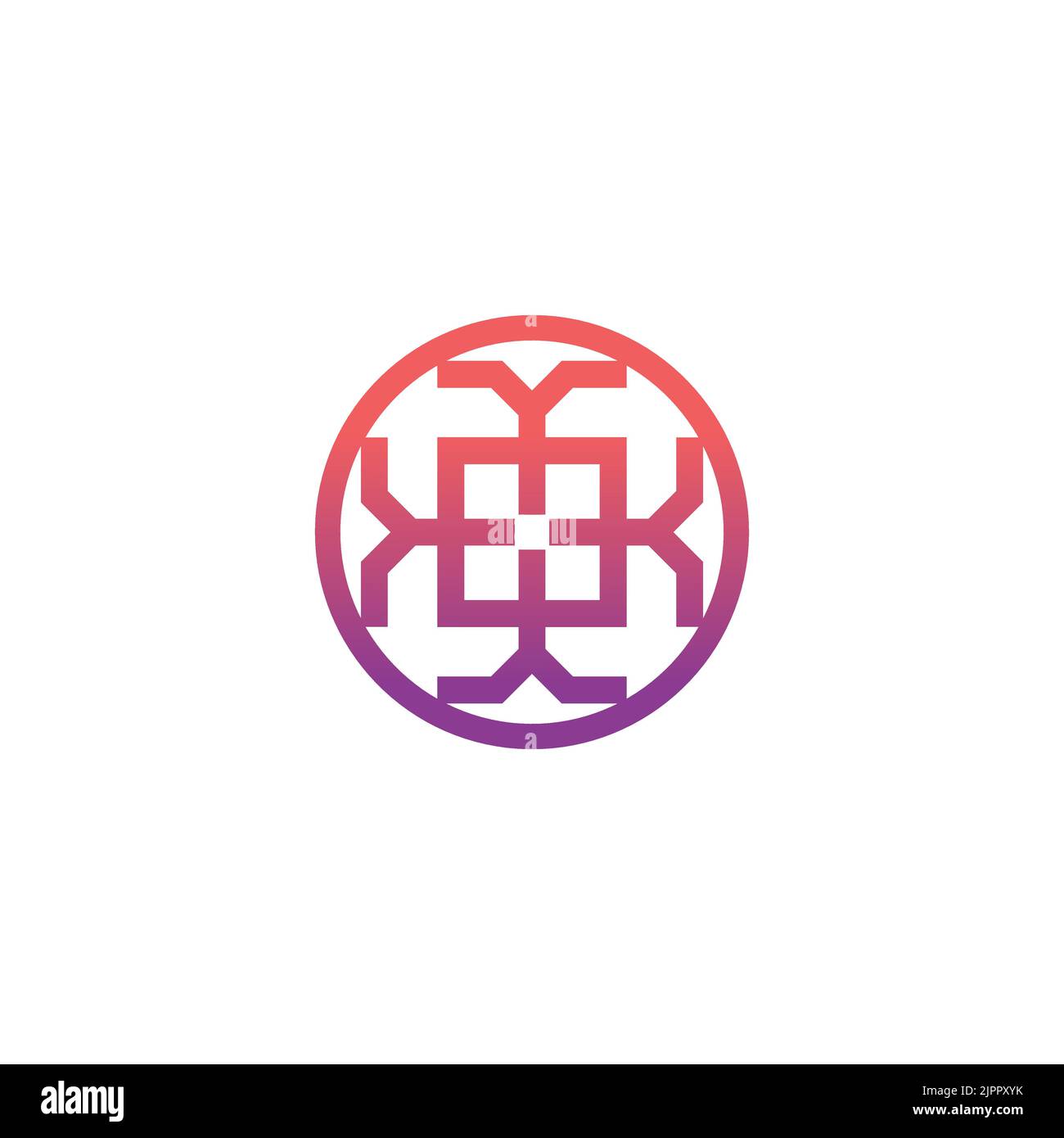 circle lines logo, symbol, circle lines icon Stock Vector