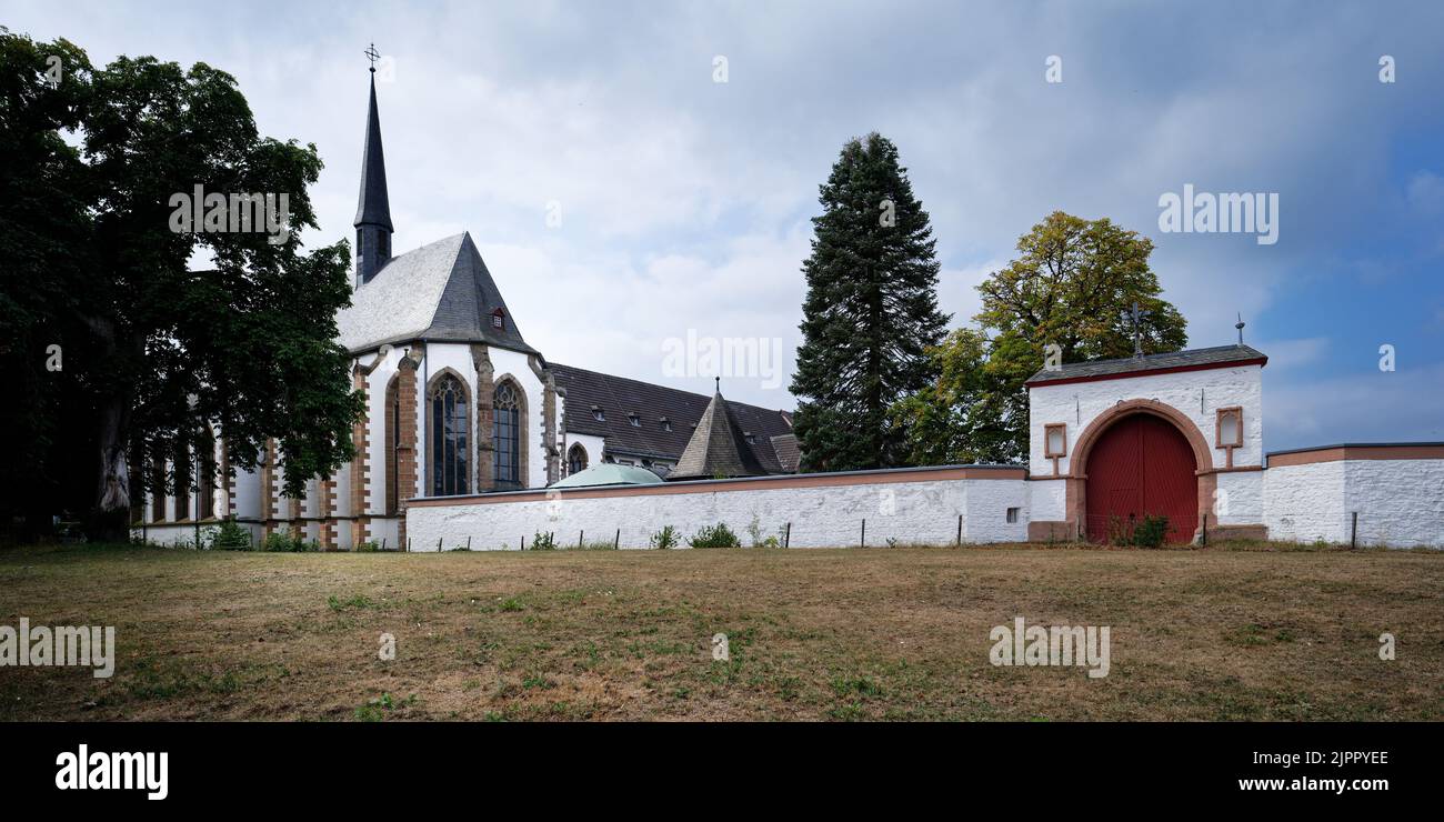 Mariawald Abbey, former monastery of the Trappists in the eifel forests around Kermeter Stock Photo