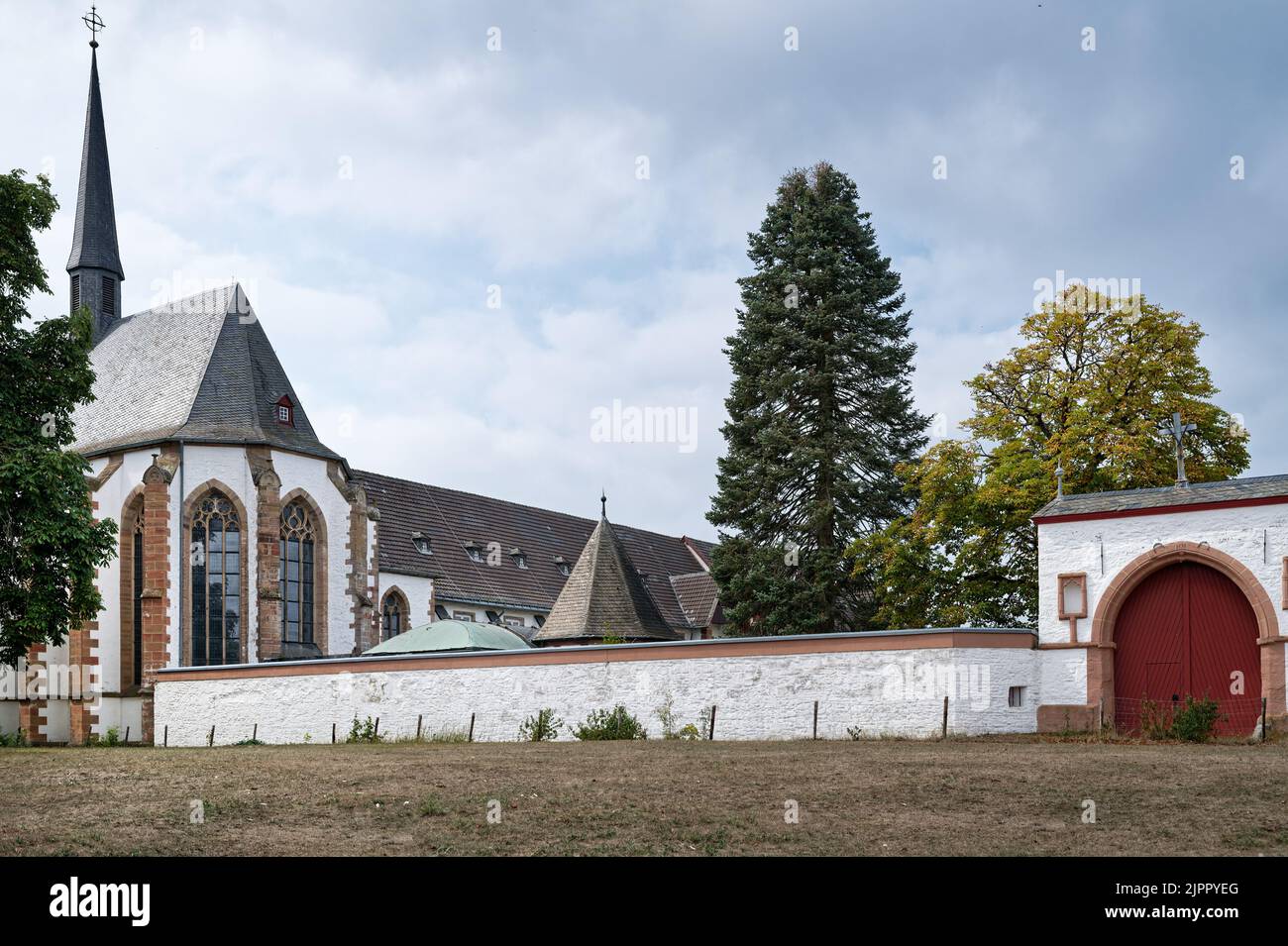 Mariawald Abbey, former monastery of the Trappists in the eifel forests around Kermeter Stock Photo