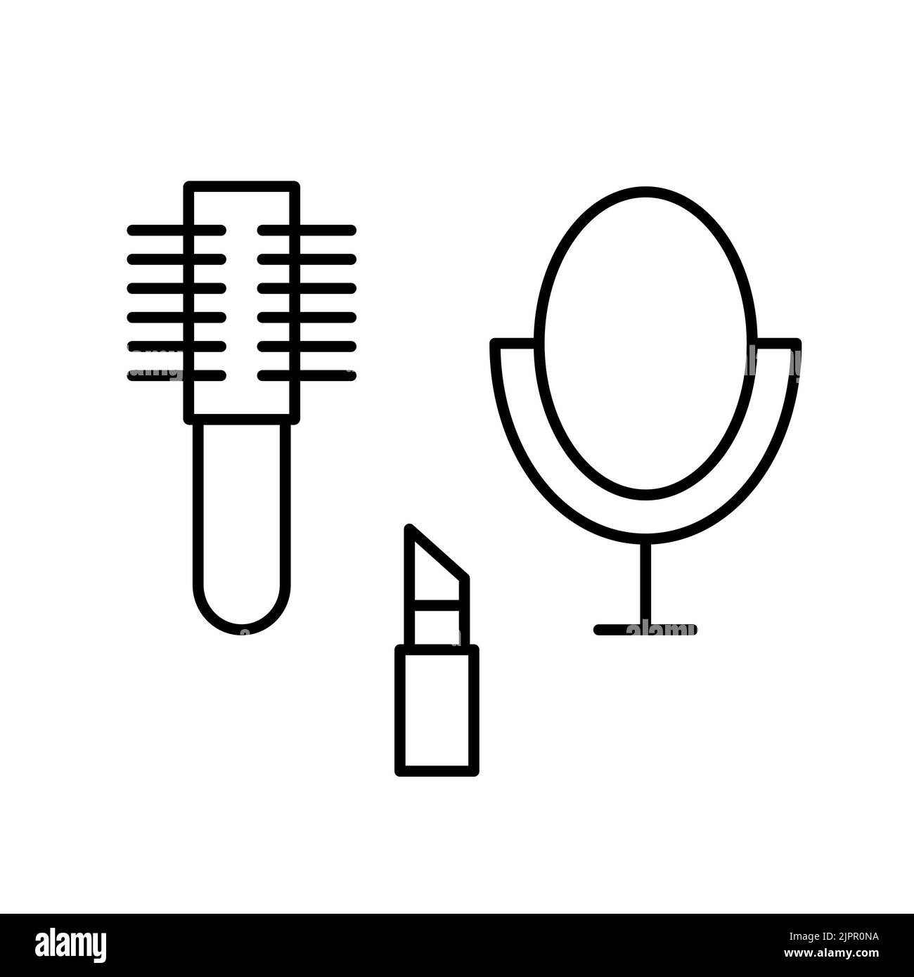 Vector womens personal accessories icon.. EPS 10. Cosmetics and makeup