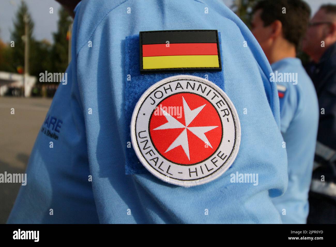 Bucharest, Romania - October 18, 2018: Teams at EU Module Exercises 'EU ModEX 2018' urban search and rescue civil protection exercise. This image is f Stock Photo