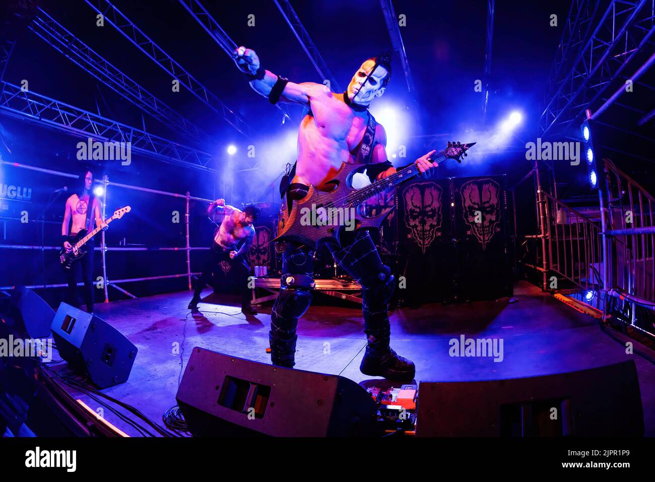 Milano, Italy. 19th Aug, 2022. Doyle Wolfgang von Frankenstein from Misfits performs live during a concert at Circolo Magnolia. Doyle Wolfgang von Frankenstein, is an American guitarist best known for his material with the horror punk band the Misfits and his own band eponymously named Doyle. Credit: SOPA Images Limited/Alamy Live News Stock Photo