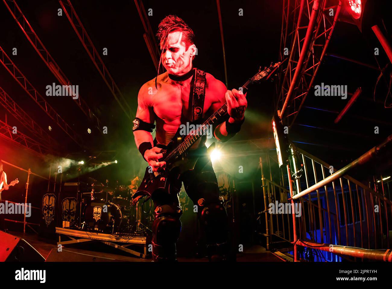 Milano, Italy. 19th Aug, 2022. Doyle Wolfgang von Frankenstein from Misfits performs live during a concert at Circolo Magnolia. Doyle Wolfgang von Frankenstein, is an American guitarist best known for his material with the horror punk band the Misfits and his own band eponymously named Doyle. (Photo by Mairo Cinquetti/SOPA Images/Sipa USA) Credit: Sipa USA/Alamy Live News Stock Photo