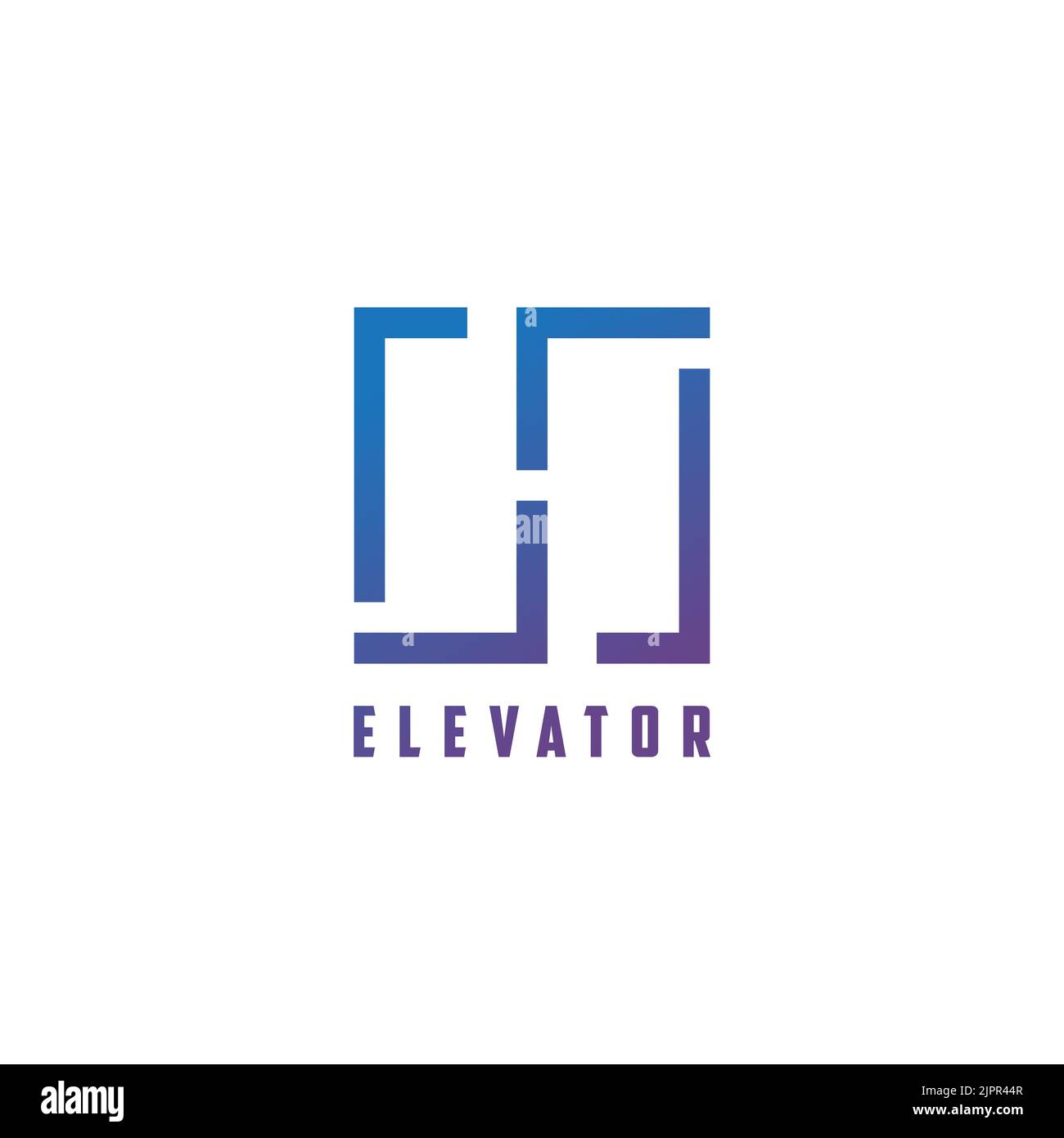 elevator logo, elevator door symbol Stock Vector